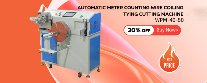 Effektivisera trådbearbetning med WPM-40-80! Upplev 4-i-1 automatisk kabelrullning, exakt meterräkning, skärning och bindning i ett steg.