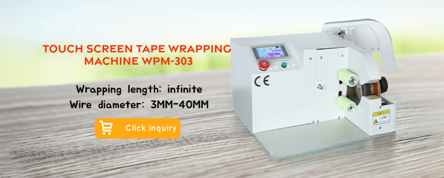 Uppgradera kabeldragningen med WPM-303 Touch Screen Tape Wrapping Machine! Njut av smarta kontroller, mångsidiga lägen och hög hastighetsprecision.