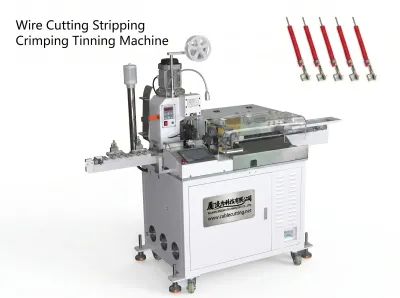 Helautomatisk 5-tråds krimp- och tenningsmaskin - 1210x770x1370mm - Automatisk trådpressmaskin