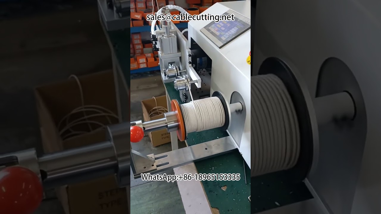 Automatisk mät- och lindningsmaskin för kabel – räkning, sortering, kapning och lindning