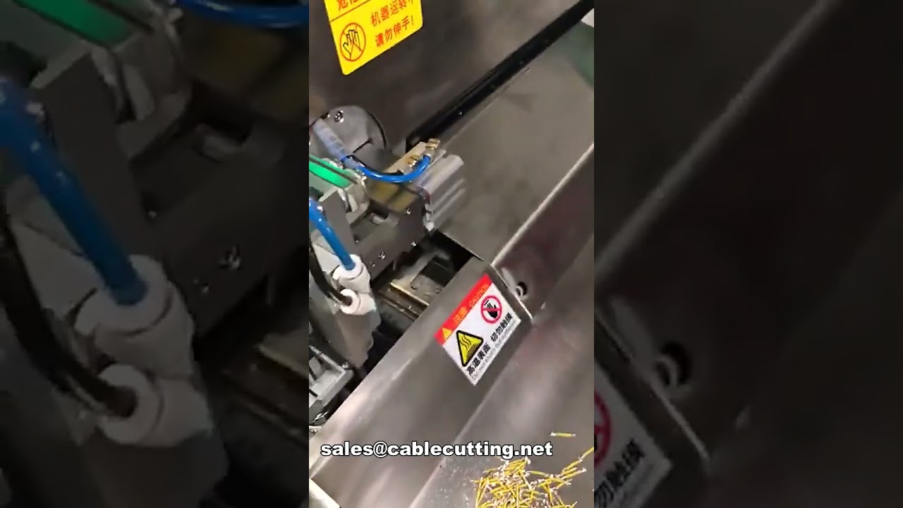 Helautomatisk maskin för kapning, avisolering, pressning och förtinning av enkellediga 5-trådskablar