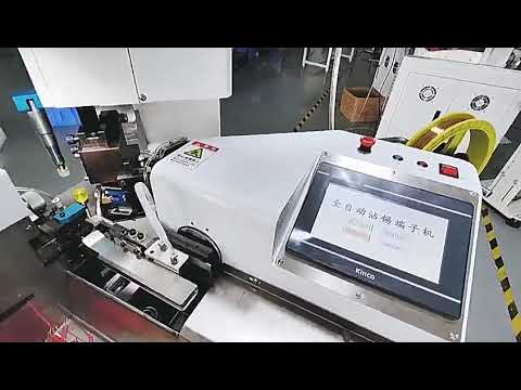 Helt automatisk trådstift crimp- och lödmaskin med enkelsidig press