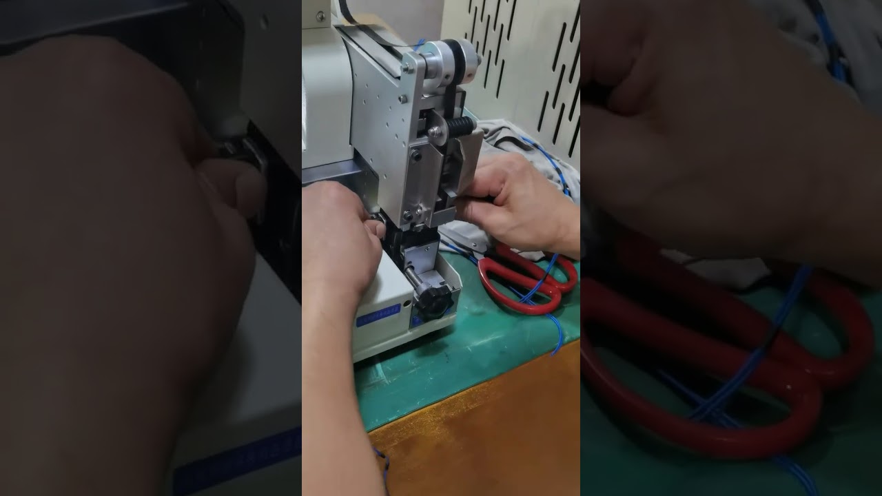 13-punkts tejpningsmaskin för kablage – verklig film som visar tejpning av olika material
