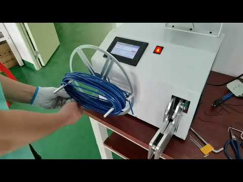Plastbelagd stålvajer: lindning och bindning med automatisk maskin – verklig video