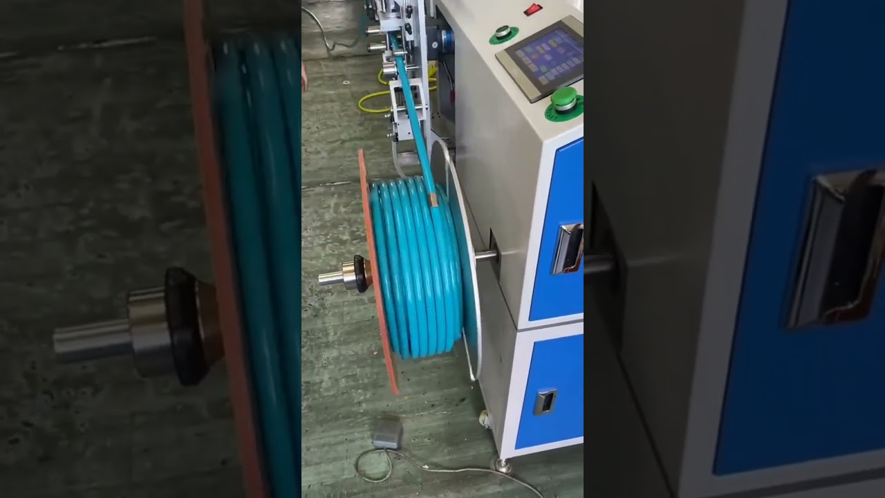 Allt-i-ett-maskin för automatisk mätning, sortering, kapning, slanglindning och upprullning av kablar 1–16 mm