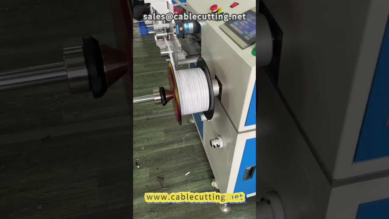Plattkabel lindning 100 meter – effektiv kabelhantering #lindningsmaskin #trådbearbetning #kabelutrustning