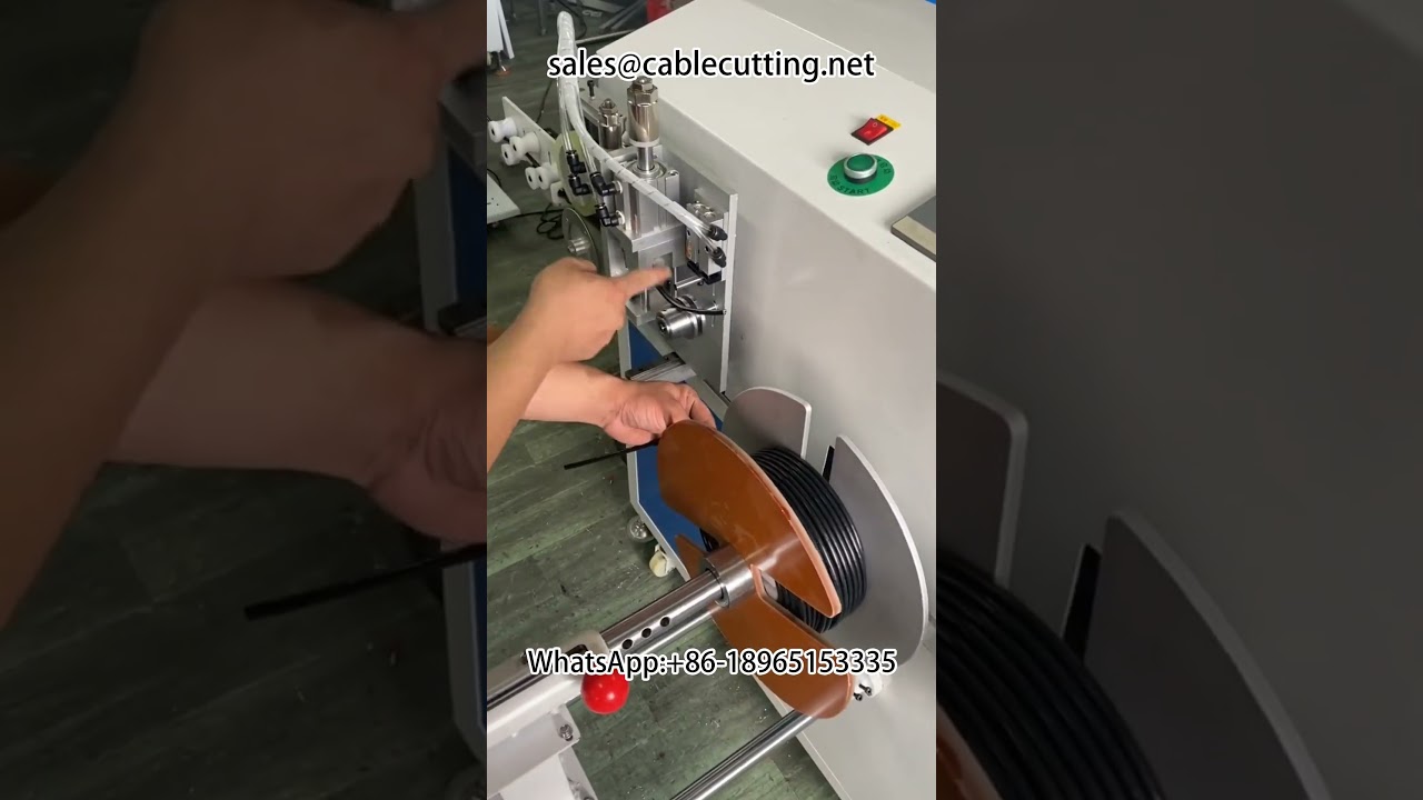 Automatisk meterräknande maskin för sortering, kapning, lindning och bindning av tråd och kabel