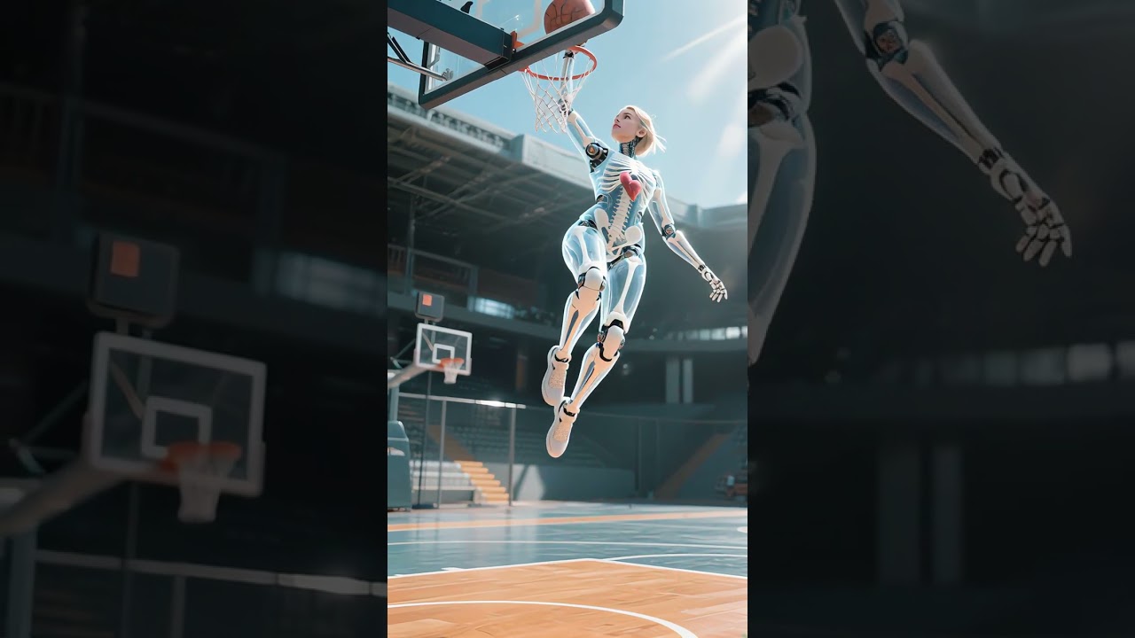 Unga kvinnor spelar basket – talang och laganda i fokus