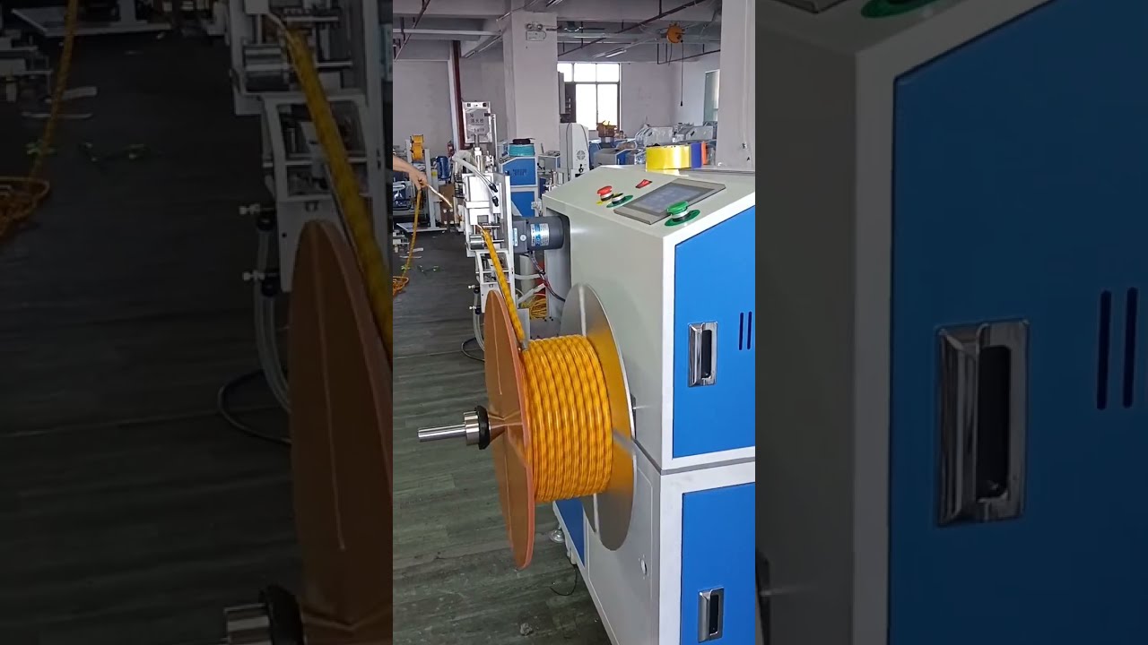 Automatisk slangrullningsmaskin - livedemo - snabb drift - över 100m per minut #fabrik #maskin