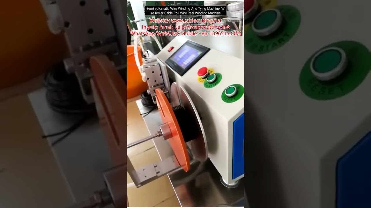 Halvautomatisk maskin för lindning och bindning av tråd - Effektiv kabelrullelindning