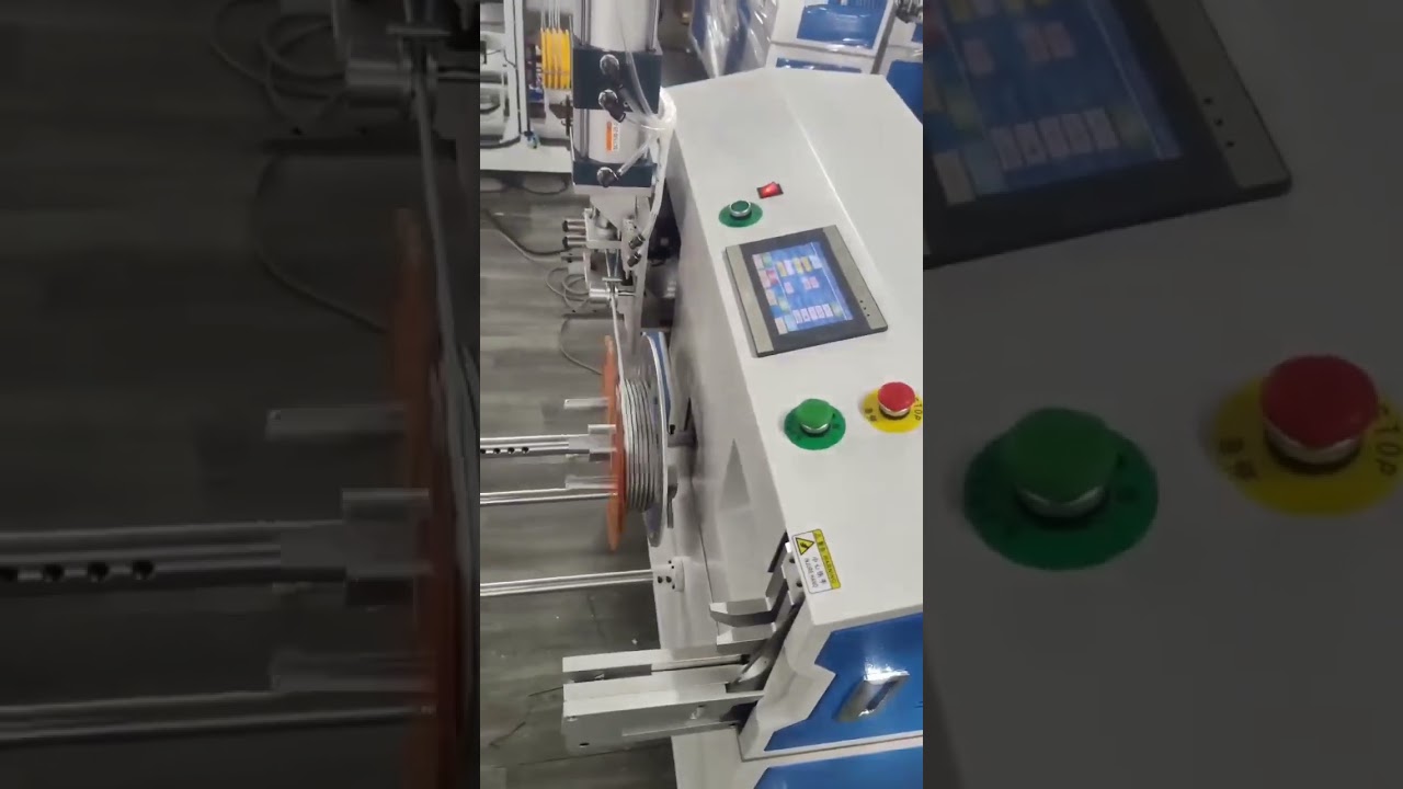 Automatisk mätning, sortering, kapning, lindning & bindning av stålvajer – maskin