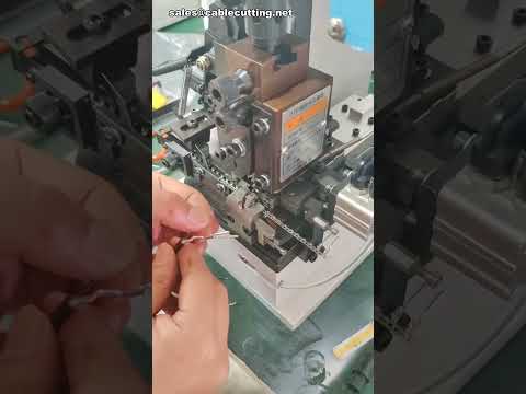 Automatisk trådavskalnings- och krympmaskin | Enkelsidig stripper & crimper #fabrik #maskin #gördet