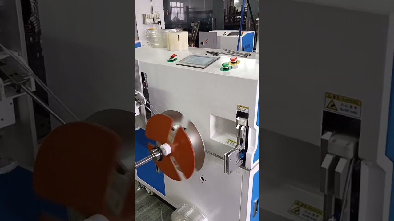Allt-i-ett-maskin för automatisk mätning, sortering, kapning, rörlindning & hoprullning #maskin