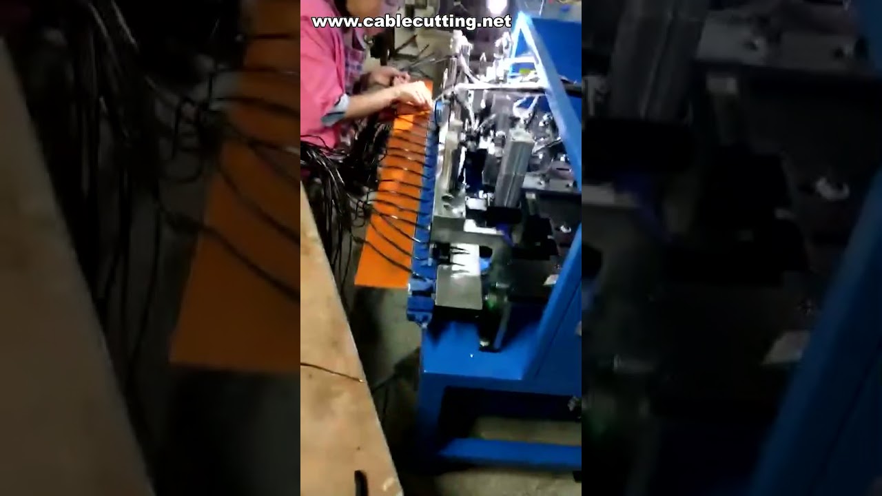 Automatisk trådavskärnings-, skalnings-, vridnings- och förtinningsmaskin | Effektiv kabelbearbetning